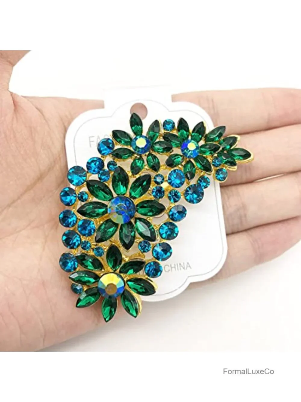 Crystal Flower Brooch Pin for Women Austrian Crystal Wedding Brooch